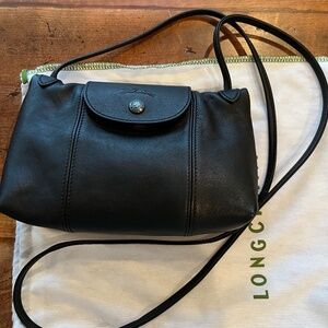 Longchamp Le Pliage Cuir Leather Crossbody, NWOT